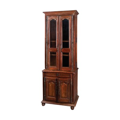 Lot 396 - Provincial Louis XV Cherry Buffet a Deux Corps...