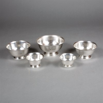 Lot 355 - Associated Group of Five American Revere Style...