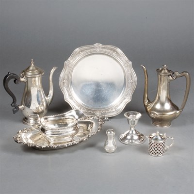 Lot 353 - Group of Sterling Silver and Silver Table...