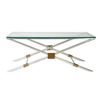 Lot 179A - 20th Century Design Low Table Steel, brass and...