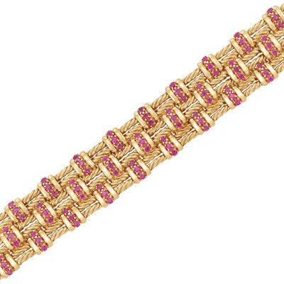 Lot 479 - Gold and Ruby Bracelet, Tiffany & Co.