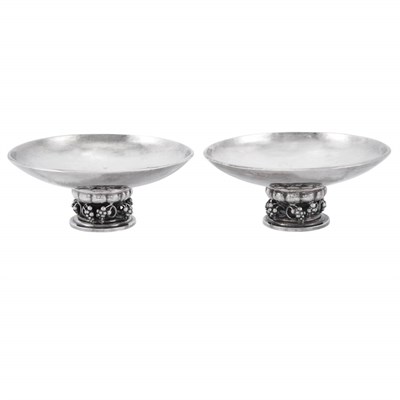 Lot 252 - Pair of Georg Jensen Sterling Silver Low...