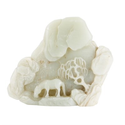 Lot 116 - Chinese Celadon Jade Boulder 19th Century...