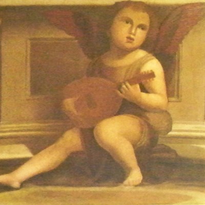 Lot 3 - Manner of Giorgione Child Angel Playing a Lute...