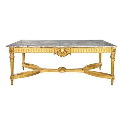 Lot 181 - Louis XVI Style Gilt-Wood Center Table The...