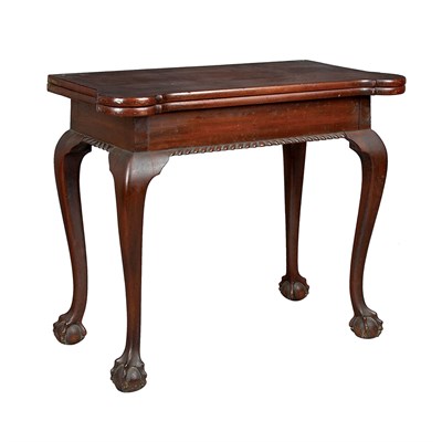 Lot 252 - Chippendale Mahogany Fold-Over Games Table New...