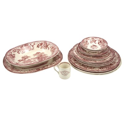 Lot 258 - Group of Transfer Decorated Pottery Articles...