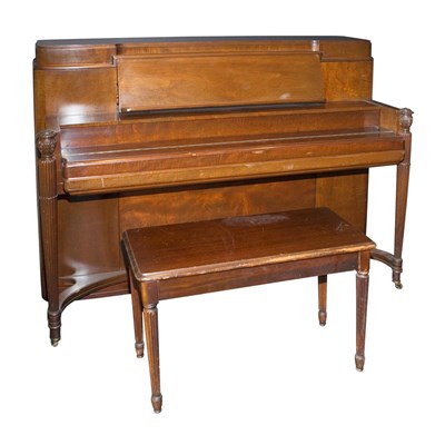Lot 111 - Steinway & Sons Mahogany Upright Piano Model P,...