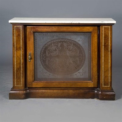 Lot 296 - Victorian Marble Top Walnut Cabinet Height 28...