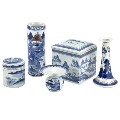 Lot 148 - Group of Canton Blue and White Porcelain...