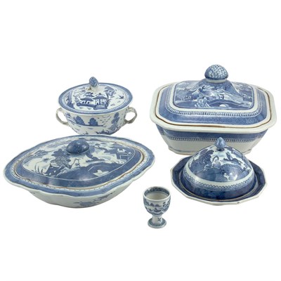 Lot 170 - Group of Canton Blue and White Porcelain...