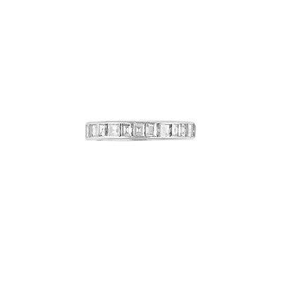 Lot 155 - Platinum and Diamond Band Ring