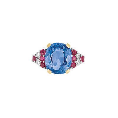 Lot 184 - Gold, Sapphire, Ruby and Diamond Ring, Yard