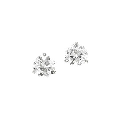 Lot 682 - Pair of Diamond Stud Earrings