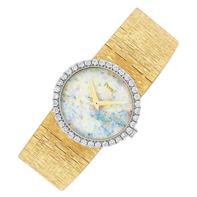 Lot 165 - Gold, Opal and Diamond Wristwatch, Piaget