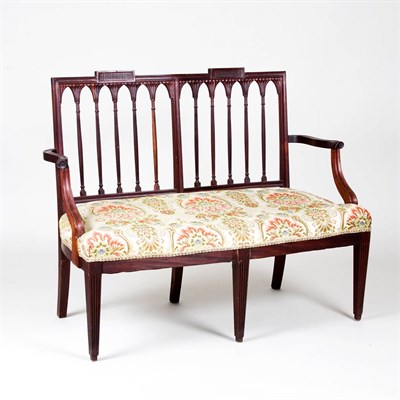 Lot 272 - George III Style Mahogany Double Chair Back...