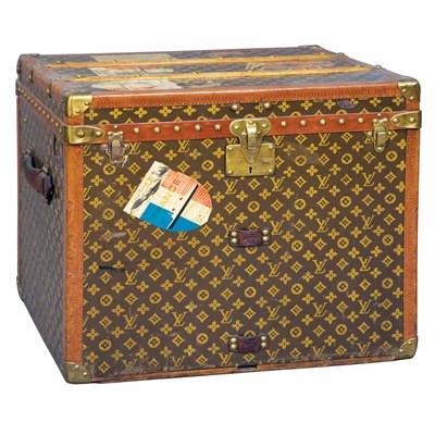 Lot 1181 - Louis Vuitton Small Trunk With stickers...