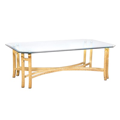 Lot 1051 - Painted Metal, Brass and Glass Low Table...