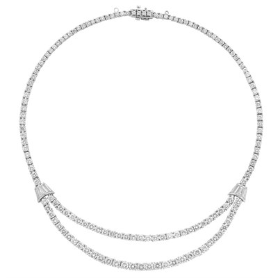 Lot 447 - Platinum and Diamond Necklace