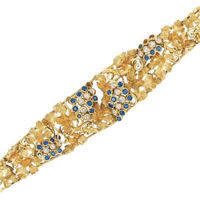 Lot 240 - Gold, Sapphire and Diamond Bracelet