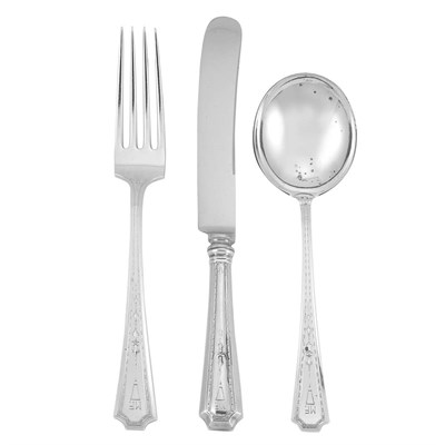Lot 221 - Durgin Sterling Silver Flatware Service In the...