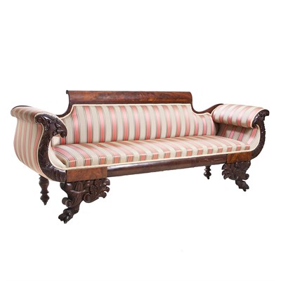Lot 189A - Classical Mahogany Upholstered Sofa 19th...