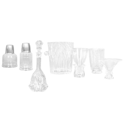 Lot 1013 - Group of Glass Table Articles Comprising a...