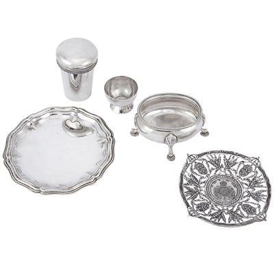 Lot 1184 - Group of Small Silver and Silver Plated...