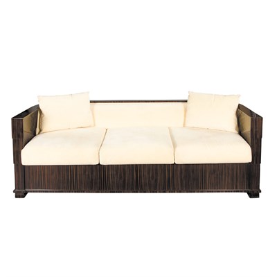 Lot 107 - Pace Collection Settee, 1970s Macassar ebony...