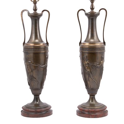 Lot 108 - Companion Pair of Neoclassical Style Bronze...