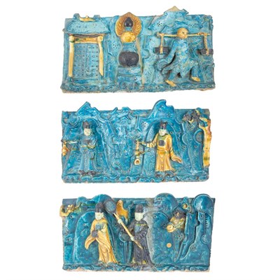 Lot 65 - Group of Three Chinese Glazed Pottery...