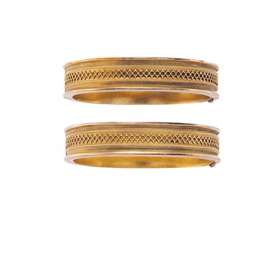 Lot 25 - Pair of Antique Gold Bangle Bracelets