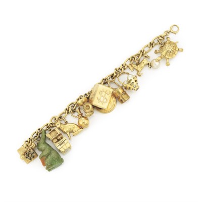 Lot 710 - Gold Charm Bracelet