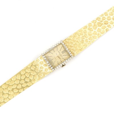 Lot 415 - Gold and Diamond Wristwatch