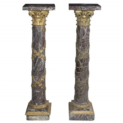 Lot 643 - Pair of Louis XVI Style Gilt-Metal Mounted...