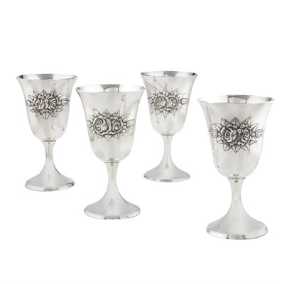 Lot 232 - Set of Twelve Stieff Sterling Silver Goblets...