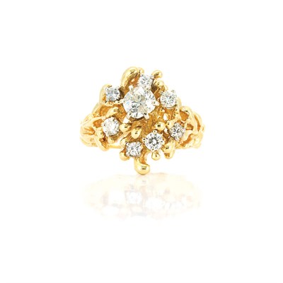 Lot 808 - Gold and Diamond Ring