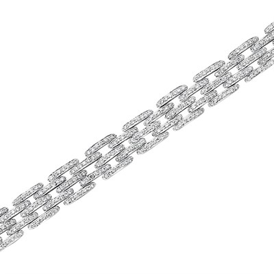 Lot 220 - White Gold and Diamond Bracelet