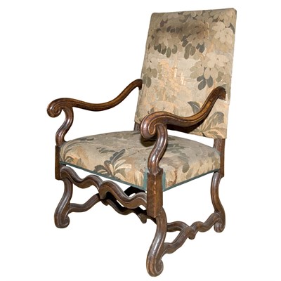 Lot 318 - Baroque Style Carved Walnut Needlepoint...