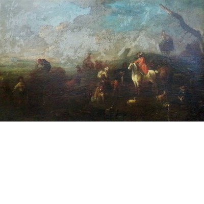 Lot 62 - Dutch School 17th Century Hunting Party Oil on...