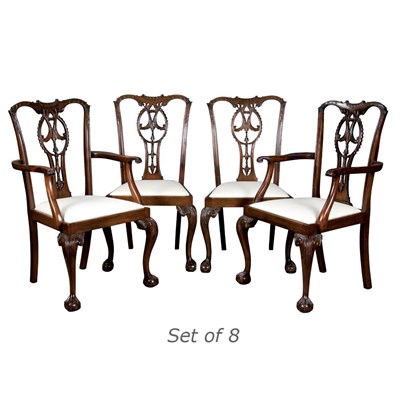 Lot 318 - Set of Eight George II Style Mahogany Dining...