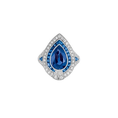 Lot 221 - Sapphire and Diamond Ring