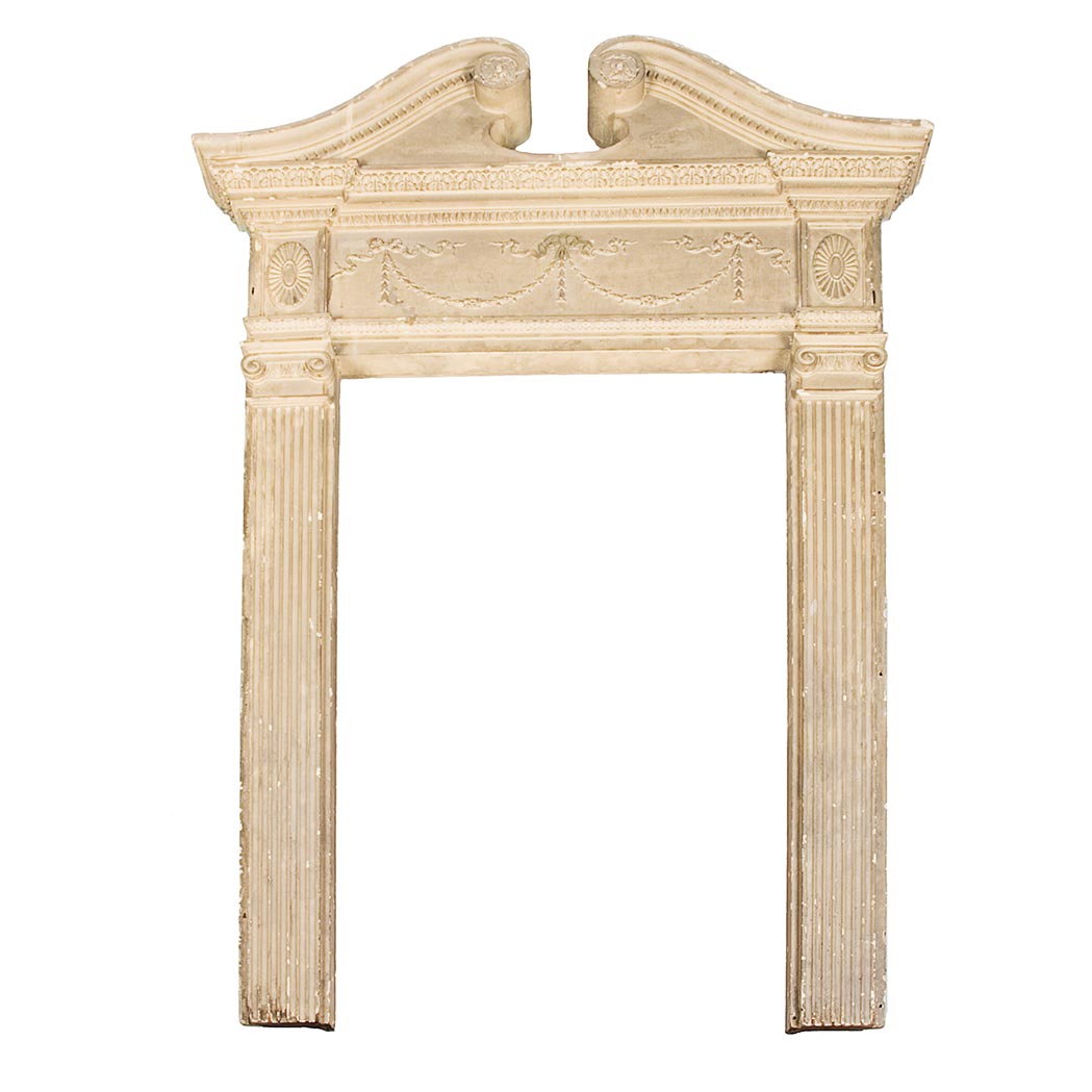 Lot 247 - Colonial Revival Carved and Painted Wood...