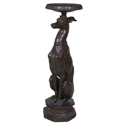 Lot 641 - Italian Carved and Painted Wood Whippet-Form...