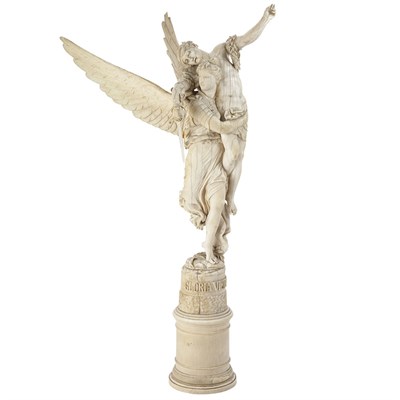 Lot 140A - French Carved Ivory Figure of Gloria Victis...