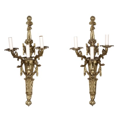 Lot 222 - Pair of Neoclassical Style Gilt-Bronze...