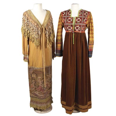 Lot 1099 - Two Patchwork Caftans 1970s The first with a...
