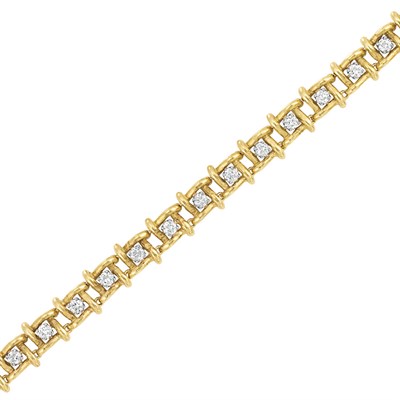 Lot 140 - Gold and Diamond Bracelet