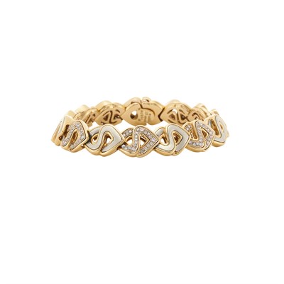 Lot 367 - Two-Color Gold and Diamond Bracelet, Marina B