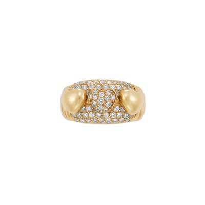 Lot 15 - Gold and Diamond Heart Ring, Piaget